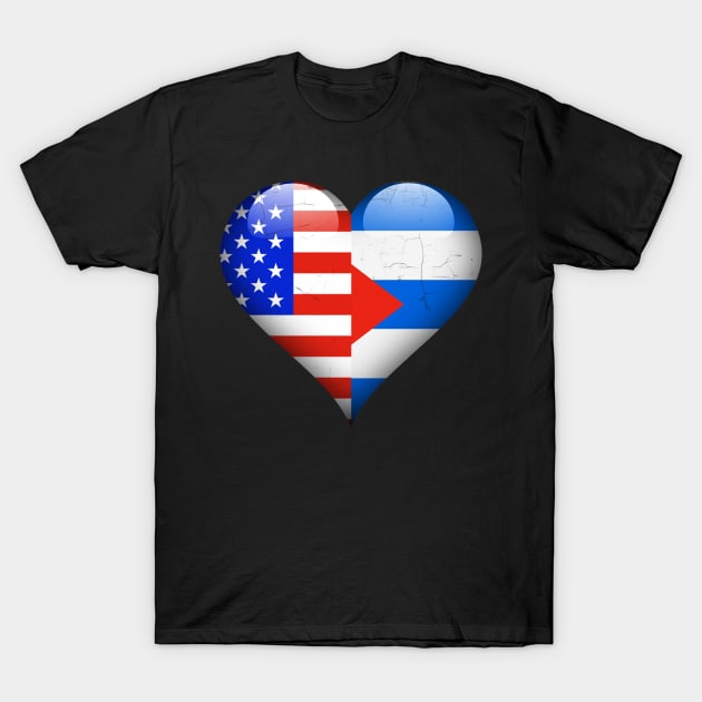 Half American Half Cuban - Gift for Cuban From Cuba T-Shirt by Country Flags